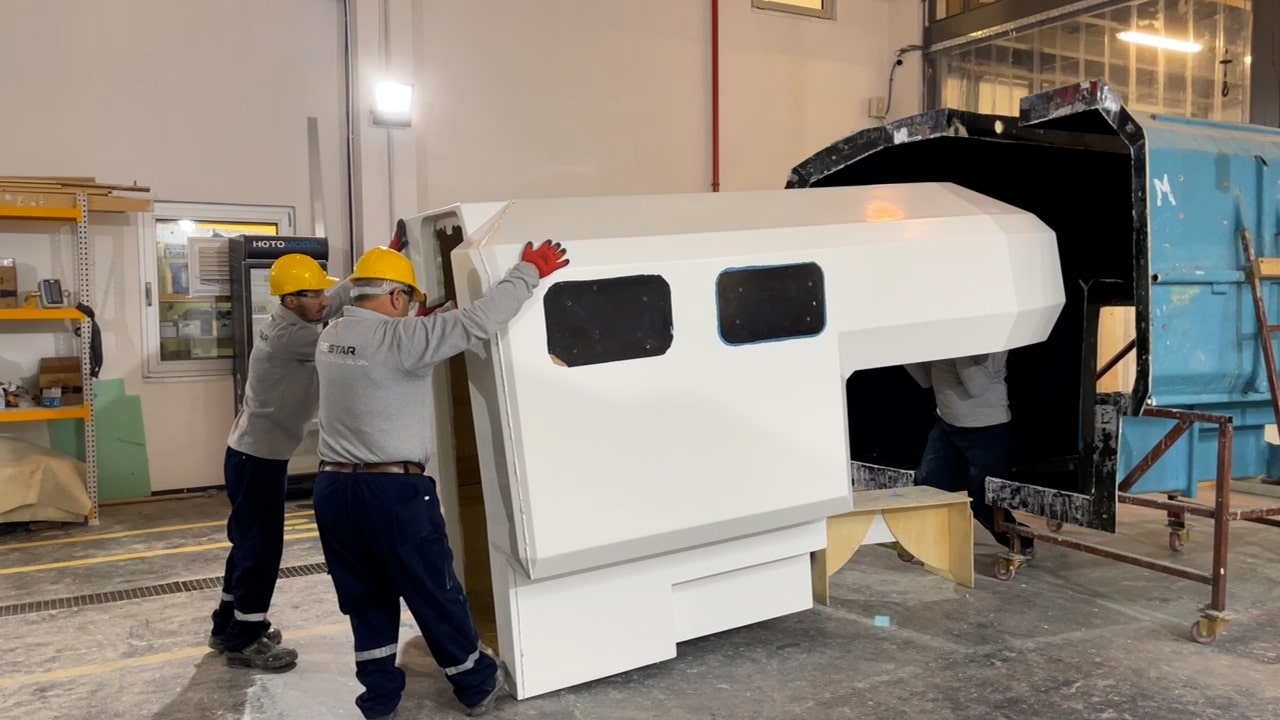 Monocoque-Karosserie Produktionslinie