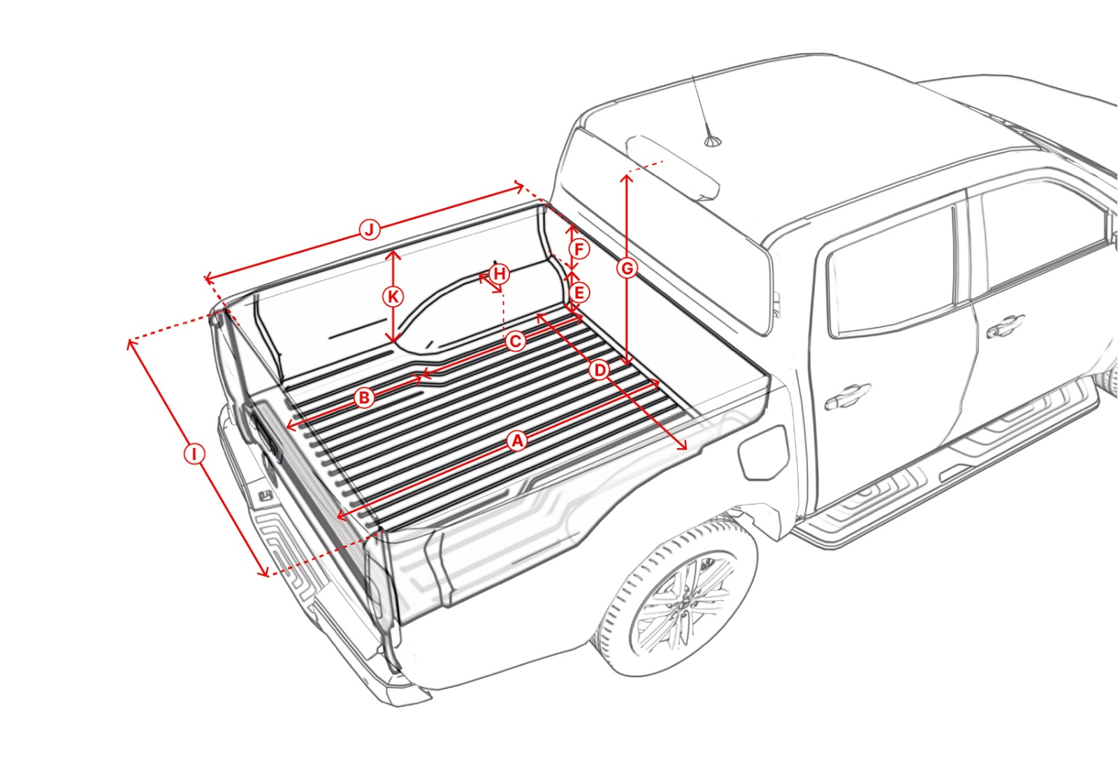 Truck Bed Measurement Diagram
