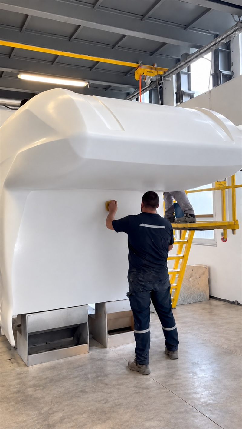 Monocoque body craftsmanship at the Hotomobil factory